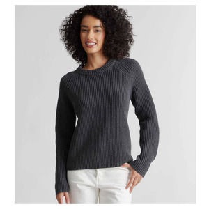 Quince Dark Gray Women's Crew Neck Sweater